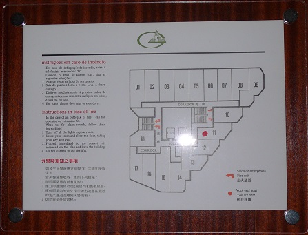 Hotel Guia floorplan, Macau