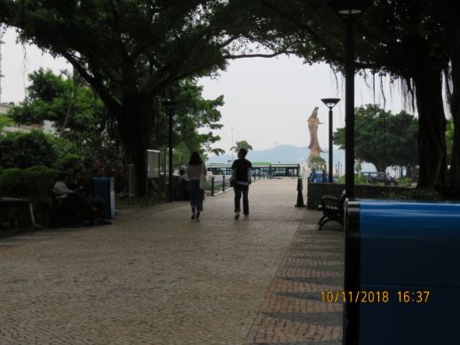 Kun Iam statue as seen from Carlos d'Assumpcao Park, Macau