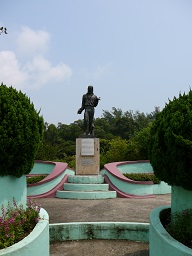 Luis Vaz de Camoes statue, Carmel Garden, Taipa, Macau