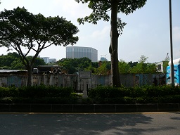 view of Venetian Casino from outside the Jardim da Cidade das Flores, Taipa, Macau