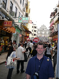 Between Senado Square and the ruins of St Paul's, Macau