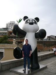 Panda at the ruins of St. Paul's, Macau