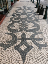 sidewalk mosaic, Taipa old village, Macau